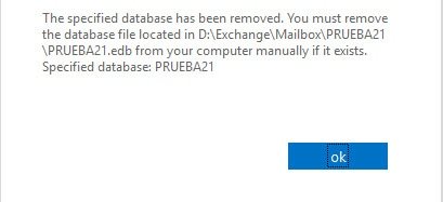 Exchange remove database warning delete files