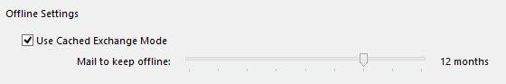Outlook - cache items keep offline