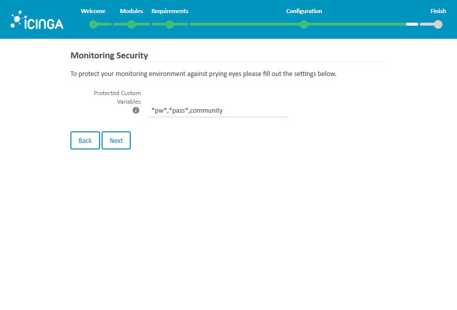 Icinga 2 Web Setup Wizard Configuration Monitoring Security