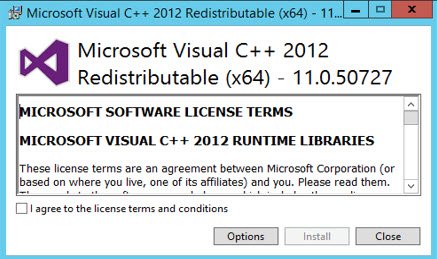 Installing C++ 2012 11.0.50727