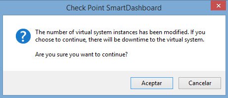 Downtime warning when incrementing Checkpoint VSX virtual system instances