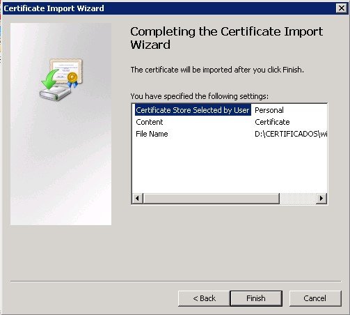 Import certificate mmc