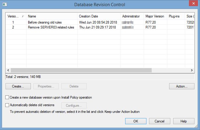 Checkpoint - Database Revision Control