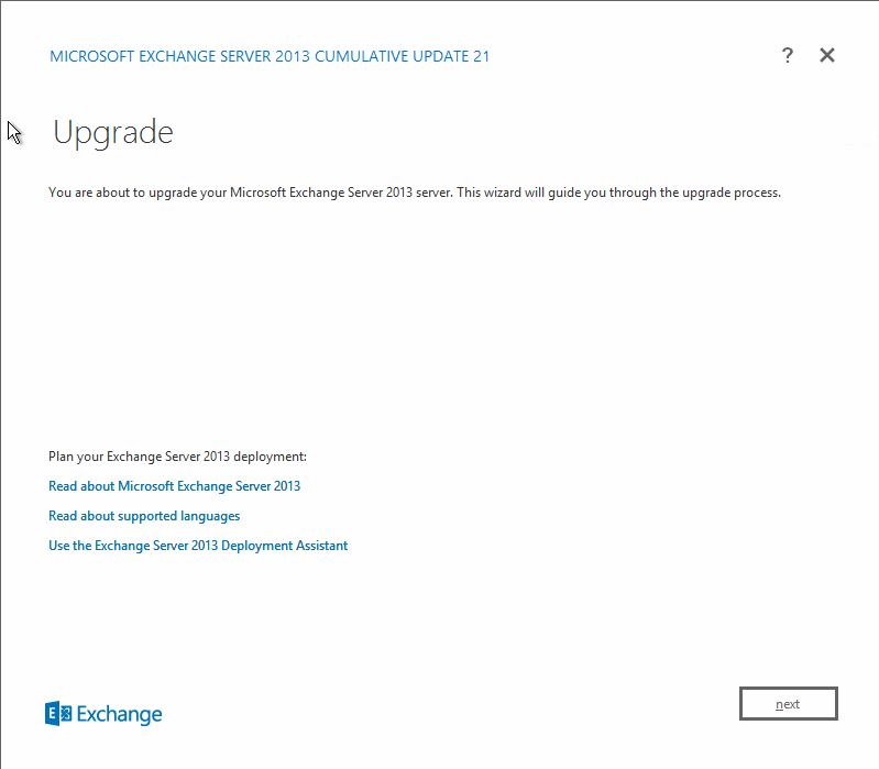 Exchange 2013 - Update CU21