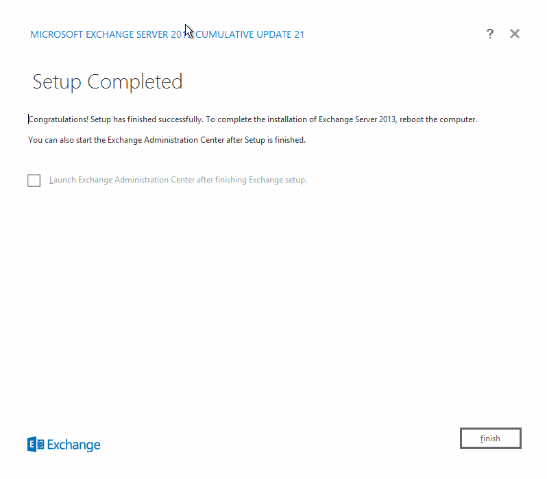 Exchange 2013 - Update CU21