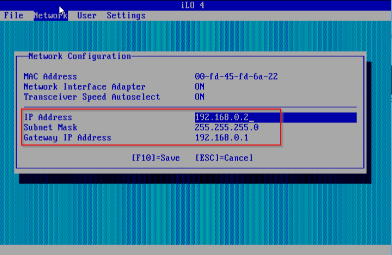 First steps configuring HP Microserver Gen8 - iLO set static IP
