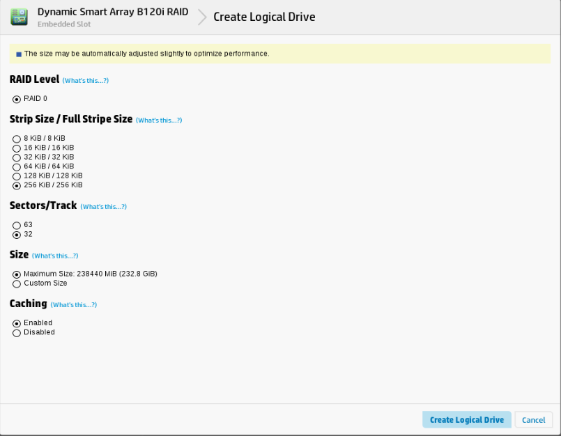 Install SSD to HP Microserver Gen8 - Create Storage