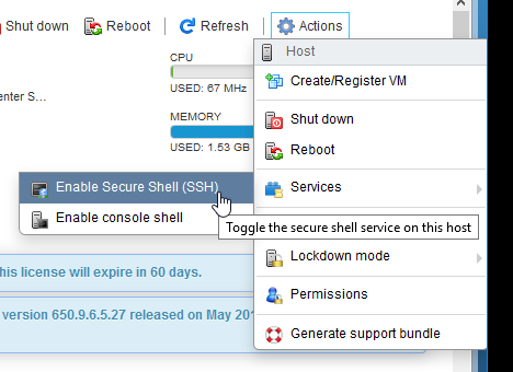 VMWare ESXi 6.5 installation