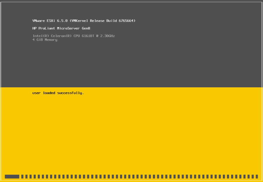 VMWare ESXi 6.5 installation