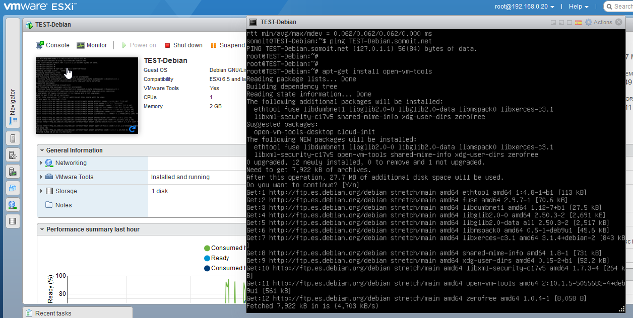 Install Linux Debian in VSX