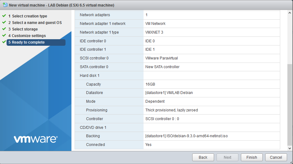 Install Linux Debian in VSX