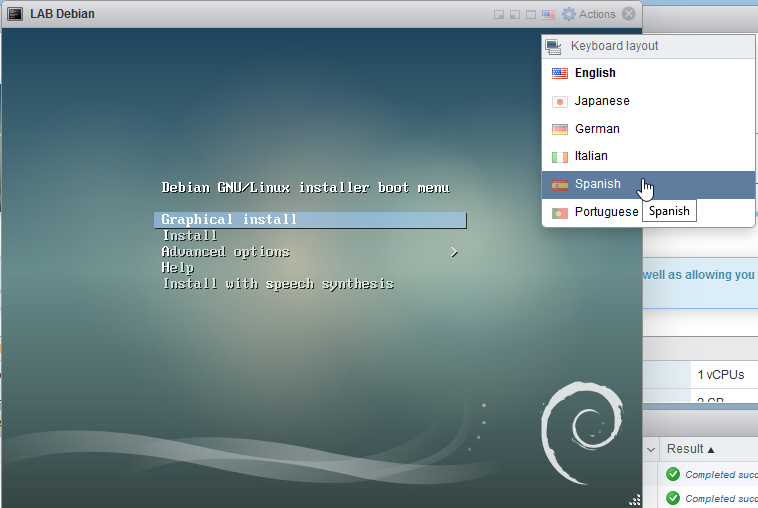 Install Linux Debian in VSX