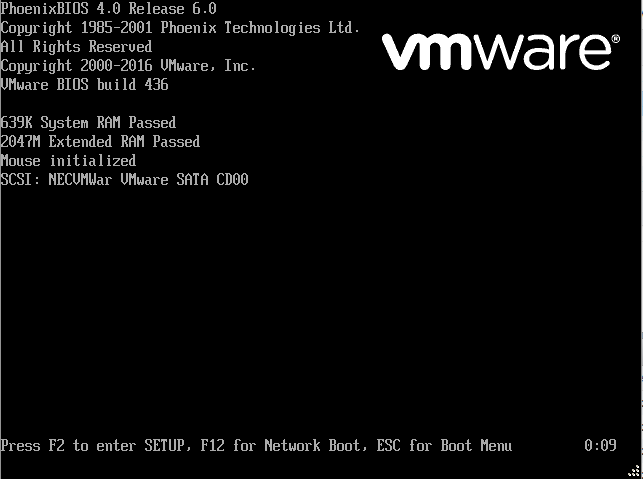 VMWare - Accessing VM boot menu - BIOS too fast